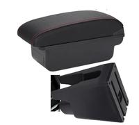 Scatola Bracciolo Per Peugeot 107 Bracciolo Accessori Auto Negozio Scatola Dettaglio Interni Semplice Installazione Bracciolo Scatola Bracciolo Auto Portaoggetti(C1 Black red NO USB)