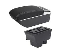 Scatola Bracciolo Per Skoda Per Fabia 2 2008-2014 Bracciolo Per Auto Scatola Portaoggetti Accessori Interni Auto Dedicati Bracciolo Bracciolo Auto Portaoggetti(D3 style white line)