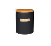 Scatola Caffè Master Classe Nero per 1000ml Con Coperchio di Legno Kitchencraft