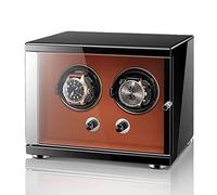 Scatola Carica Orologi Automatica per 1, 2, 4, 6 Orologi, Scatola espositiva per Pianoforte con Cuscino Flessibile in Legno e Motore Silenzioso, Custodia per riporre Gli Orologi