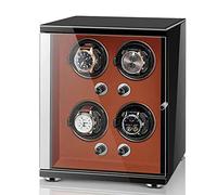 Scatola Carica Orologi Automatica per 1, 2, 4, 6 Orologi, Scatola espositiva per Pianoforte con Cuscino Flessibile in Legno e Motore Silenzioso, Custodia per riporre Gli Orologi