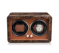 Scatola carica orologi Spinner - marrone in legno orologio Shaker meccanico orologio dispositivo carica automatica con controllo accessi Home Watch Winder vernice lucida scatola portaoggetti