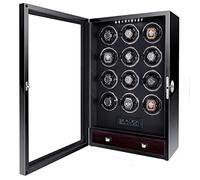 Scatola Carica Orologio Automatico Per 2 4 6 12 Orologi Blocco Impronte Digitali Orologio Scatola Di Immagazzinaggio Con Display LCD Scatola Per Orologi Meccanici Di Lusso (Size : 4+0)