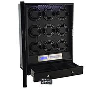 Scatola Carica Orologio Per 2 3 4 6 9 Orologi Scatola Di Display LCD Touch Screen Per Orologi Meccanici Di Lusso Controllo Remoto Scatola Di Visualizzazione Illuminazione LED (Size : 2+0)