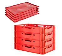 Scatola carne E1 con coperchio scatola macelleria rossa scatola carne scatola scatola carne scatola Eurobox cassetta per alimenti 60 x 40 selezione Kingpower, numero:4