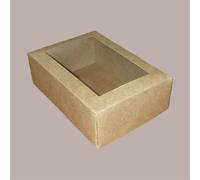 Scatola Carta Avana e Coperchio con Finestra 165x110H55mm 20 pezzi
