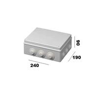 SCATOLA CASSETTA DERIVAZIONE PARETI LISCE/CON GOMMINI TONDE VARIE MISURE IP44...