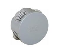 Scatola cassetta di derivazione 65x35 mm rotonda da esterno tenuta stagna grigio tonda impermeabile con passacavi