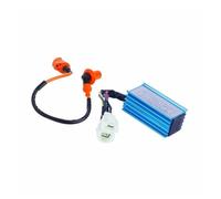 Scatola CDI AC Racing A 6 Pin + Bobina Accensione Per Scooter Per GY6 50cc 125cc 150cc 139QMB 152QMI 157QMJ Ciclomotore ATV Kit Bobina Accensione