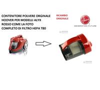 SCATOLA CICLONICA CONTENITORE POLVERE HOOVER ALYX ORIGINALE CON FILTRO HEPA T80