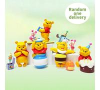 Scatola cieca con personaggi della serie "Vecchi amici" di Winnie the Pooh di MINISO, design a tema festa adorabile, realizzato in materiale PVC di alta qualità, perfetto per decorare la scrivania, da