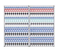 Scatola commerciale dell'organizzatore delle chiavi del supporto della parete di grande capacità con 96/120 ganci, soluzione di gestione delle chiavi di alluminio durevole per il garage, installazione