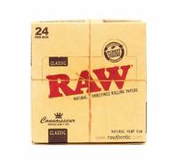 SCATOLA COMPLETA SIGILLATA RAW CONNOISSEUR KING SIZE Slim Rolling Papers con ...