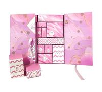 Scatola con calendario per conto alla rovescia di Natale, 24 scomparti, vuota, riutilizzabile, riutilizzabile, per caramelle, gioielli, cancelleria, cioccolato, bambini, adulti, amici, calza della