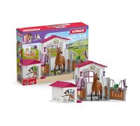 Scatola con cavalla di Hannover e pastore australiano, statuetta di cavallo e accessori, SCHLEICH 72218 Horse Club, 5 anni