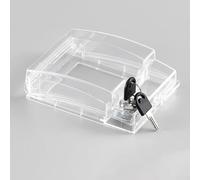 Scatola con chiave 86 per interruttore esterno, protegge i collegamenti elettrici da usi non autorizzati e danni causati dalle intemperie (trasparente)