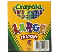 Scatola con coperchio sollevabile di pastelli grandi Crayola da 8 pezzi