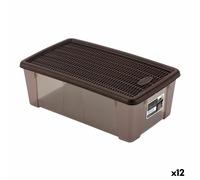 Scatola con Coperchio Stefanplast 19,5 x 11,5 x 33 cm Plastica Cioccolato 5 L