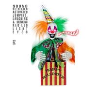 Scatola con pagliaccio a molla con led e musica