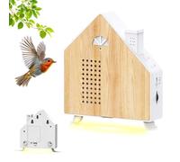 Scatola con rilevatore di movimento per uccelli, scatola con suoni naturali con luce, 8 suoni naturali, 3 timer, volume 0-115 dB, Bird Box con canto degli uccelli, rumore del mare, luce notturna per