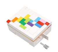 Scatola con serratura per puzzle, scatola per puzzle per adulti - Gioco cerebrale con compartimento segreto arcobaleno | Set di mattoncini da costruzione, rompicapo, giocattoli educativi per