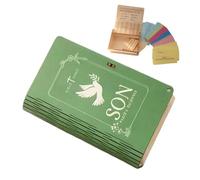 Scatola con versetti biblici - Decorazione cristiana con 150 carte per conservare versetti biblici cattolici per la preghiera quotidiana, casa, Natale, laurea, chiesa, matrimonio, ufficio, famiglia