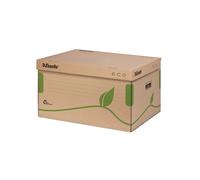 Scatola container EcoBox - 34,5 x 43,9 x 24,2cm - apertura superiore - avana - E
