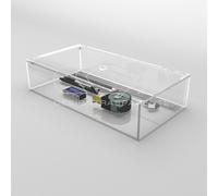 Scatola contenitore cm 25x10 in plexiglass trasparente varie altezze