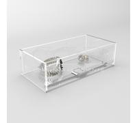 Scatola contenitore cm 25x10 in plexiglass trasparente varie altezze