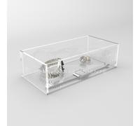 Scatola contenitore cm 25x10 in plexiglass trasparente varie altezze
