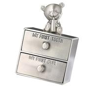 Scatola Contenitore Latte Argento da Dentini Piccolo Metallo | Design Classico, per Gioielli e Piccoli Oggetti, Decorazione da Tavolo, Formato Compatto