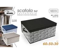 SCATOLA CONTENITORE ORGANIZER BOX BIANCHERIA SALVASPAZIO ARMADIO 605030 cm