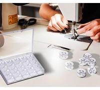 scatola contenitore per fili da cucito per 25 rocchetti in acrilico trasparente - 2AINTIMO®
