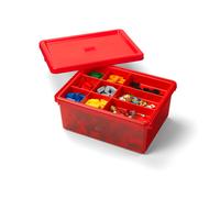 Room Copenhagen LEGO Sort & Store - Scatola portaoggetti resistente, 17,7 l, con divisori rimovibili per mattoni, mini-figure e accessori