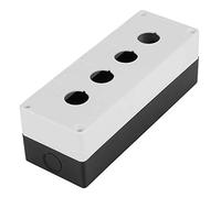 Scatola Controllo Interruttore 22mm 4 Fori Impermeabile Custodia Protettiva Bianca per Pulsante