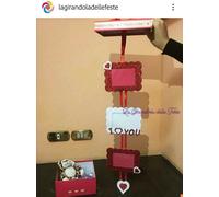Scatola + cornice + baci perugina + peluche Idee regalo San Valentino portafoto