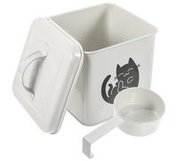 Scatola Crocchette Cane Contenitore Per Cibo Animali Di Stoccaggio in Metallo