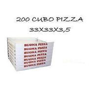 SCATOLA CUBO PIZZA 33X33X H 3,5 - CONFEZIONE 200 PEZZI -