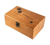 Scatola Cucito Scomparti rettangolari Scatola da cucito Custodia vuota for regali artigianali in tessuto Pratica multifunzionale con serratura Cesto in legno retrò