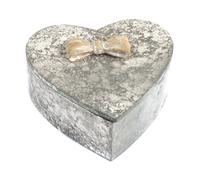 Scatola Cuore In Legno, 15xh7 Cm, Grigio H&H