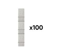SCATOLA DA 100 CONTRAPPESI ADESIVI IN ZINCO, IN BARRETTE DA 45GR.