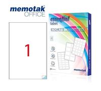 Scatola da 100 fogli A4 Etichette adesive Memotak formato in millimetri 210 x 297 100 etichette per scatola