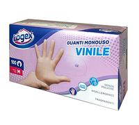 Scatola da 100 guanti monouso in vinile NON talcato Tg. M Logex LOGEX PROFESSIONAL