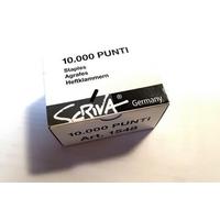 Scatola da 10000 Punti in Metallo Scriva Germany, Passo Standard 6/4 Universale Compatibili con Spillatrici, Pinzatrici e Cucitrici di Ogni Marca, Ideali per Uso Domestico e Ufficio.