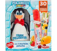 Scatola da 30 POLARETTI Ghiaccioli Fruit con MORBIDO PELUCHE da 1260 Ml DOLFIN Pronti da Gelare
