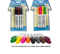 Scatola Da 36 Tessuto Marcatori Con Punta Fine Punte,Neon & Terra Tono