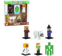 Bandai - Minecraft - Confezione da 6 statuette da collezione - Cofanetto 6 piccole figure di cui 1 mistero - Collezione di videogiochi e film Minecraft - Giocattolo a partire da 8 anni - PMM2060