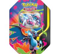 Pokémon: scatola da collezione Mega Charizard/Mega Charizard X-ex del GCC Pokémon (quattro buste di espansione e una carta promozionale olografica), Edizione in Italiano
