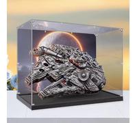 Scatola da collezione trasparente in acrilico, compatibile con Lego 75192 Ultimate Millennium Falcon Building Block Model Dust Storage Box (solo scatola) (sfondo in piedi 2)