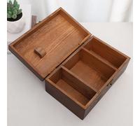 Scatola da cucire in legno con coperchio vuoto per organizzatore di